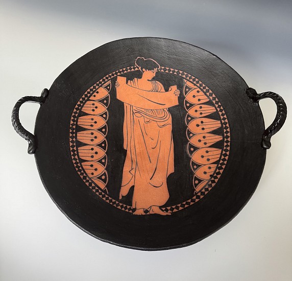 Mary Frances Dondelinger, Librarian Platter with Handles
clay