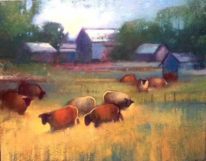 Kathy Gale, Searching for Gold
2017, oil on cradled board