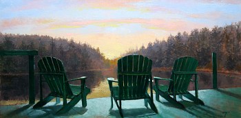ong 0097 three chairs 12x24 oil on board ong