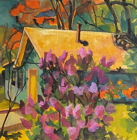 Sheila Miles, Spring Cottage
2022, watercolor on paper mounted on a cradled board