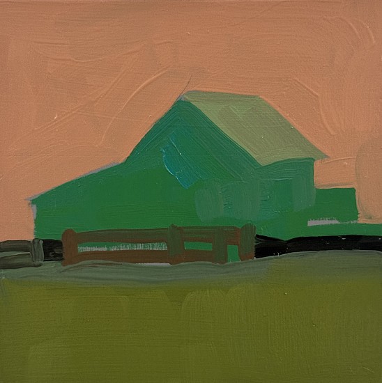 Sheila Miles, Green Barn Pink Sky
2025, oil