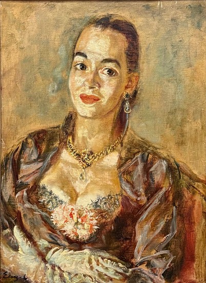 Unknown Artist, Portrait of Lisa Ancona
1953, oil