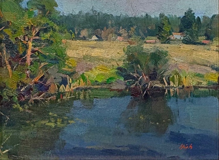 Del Gish, Fish Pond
oil