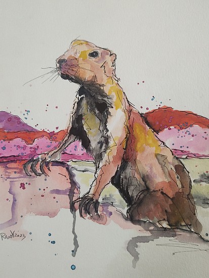 Randy Palmer, Dale The Super Gopher
2025, water color and ink on paper