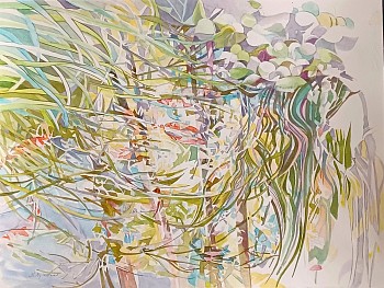 koi with reeds shelly o haas