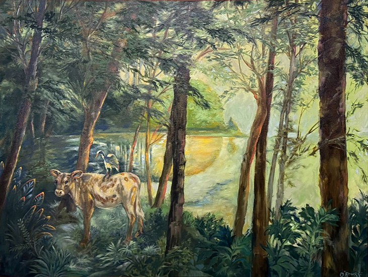 Kay O'Rourke, The Calf and the Egret
2022, oil
