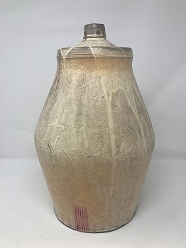 jas 0019 cookie jar with pink strips