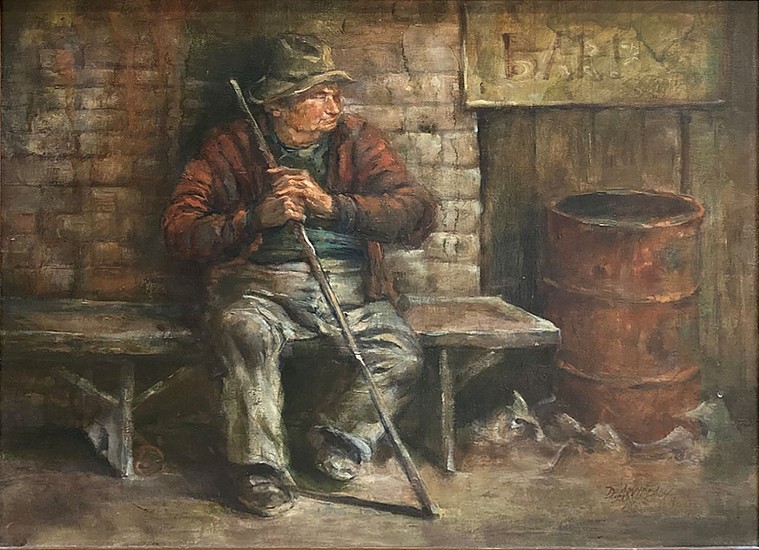 Don Ealy, Old Man on Bench
oil
